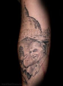 tatuaż Jan Paweł II