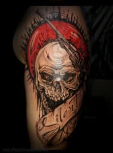 czaszka tatuaż