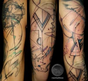 tatuaż abstrakcyjny legionowo