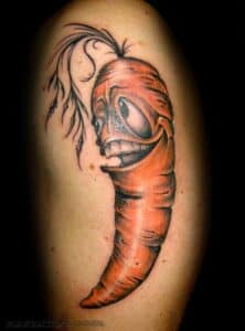 marchewka tatuaż