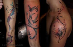 kolorowy tatuaże damskie