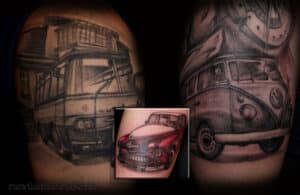 tatuaże męskie samochody